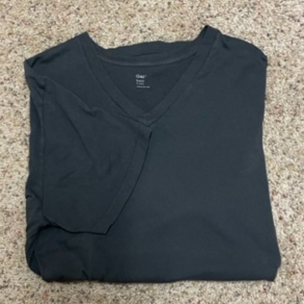 Gap Gray best Short Sleeve V-neck - L - Unisex